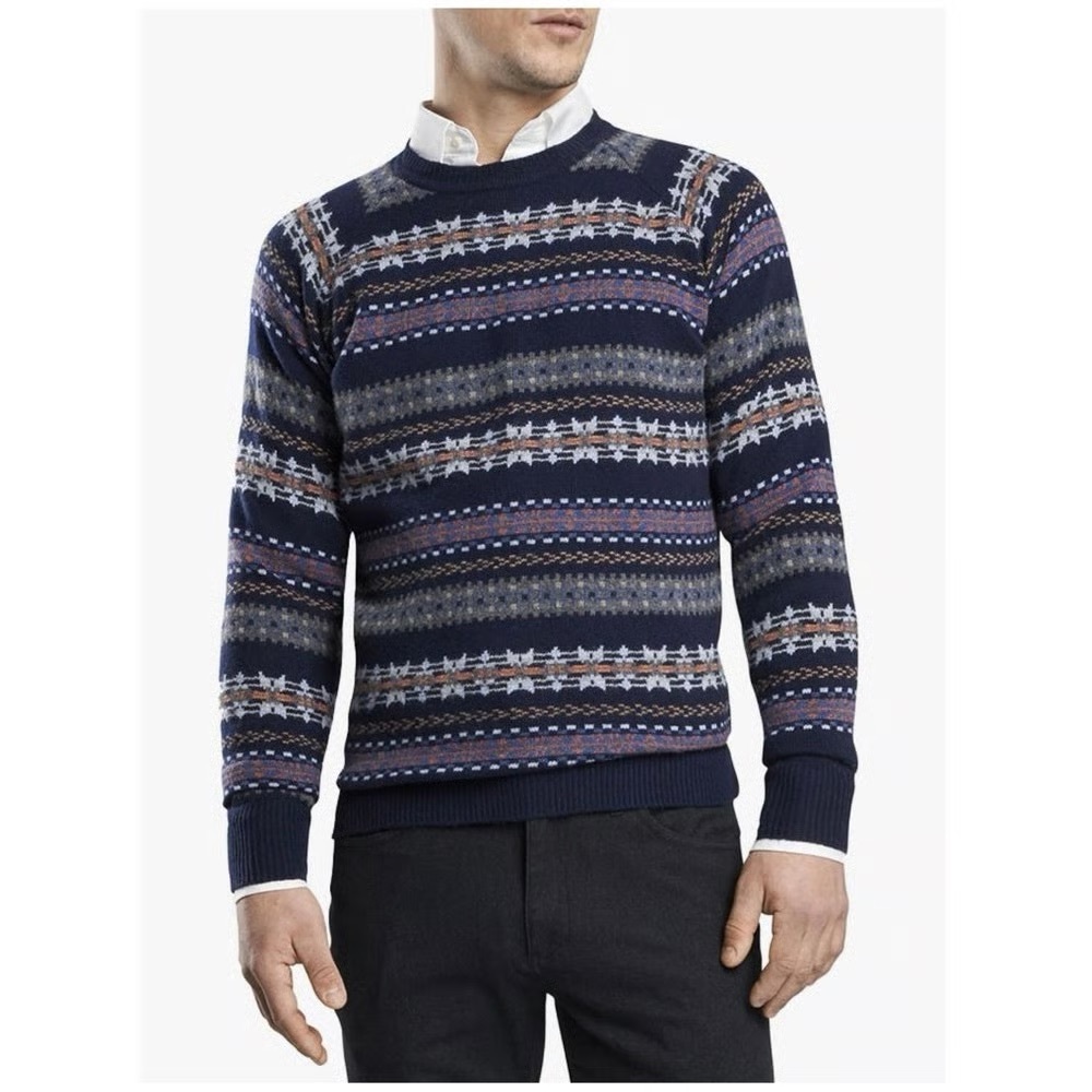 Peter Millar Men’s Mountainside Wicked Fair Isle Crewneck Sweater